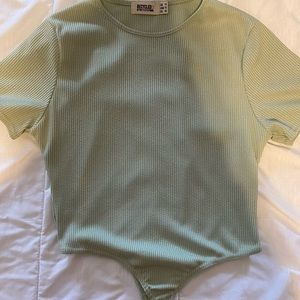 Pretty little thing sage green bodysuit